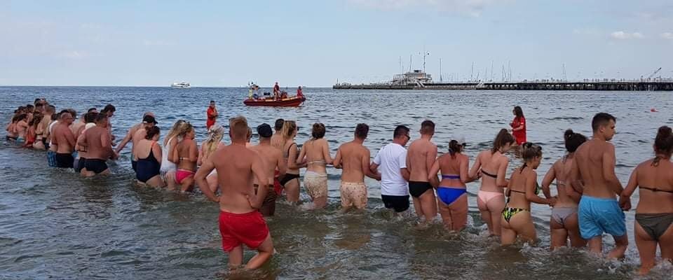 żywy łańcuch, sopot