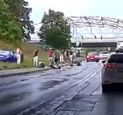 wypadek w Krakowie nagranie