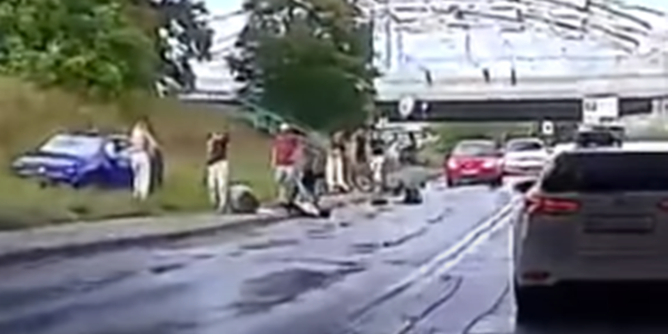 wypadek w Krakowie nagranie