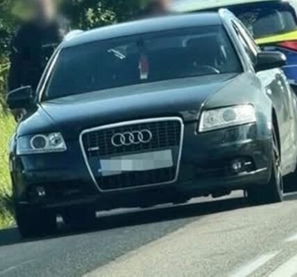 wyskoczyła z auta