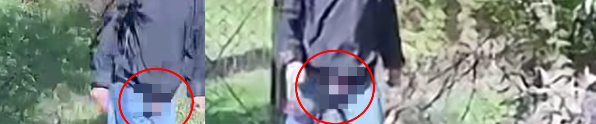 ekshibicjonista fistaszkiem na wierzchu