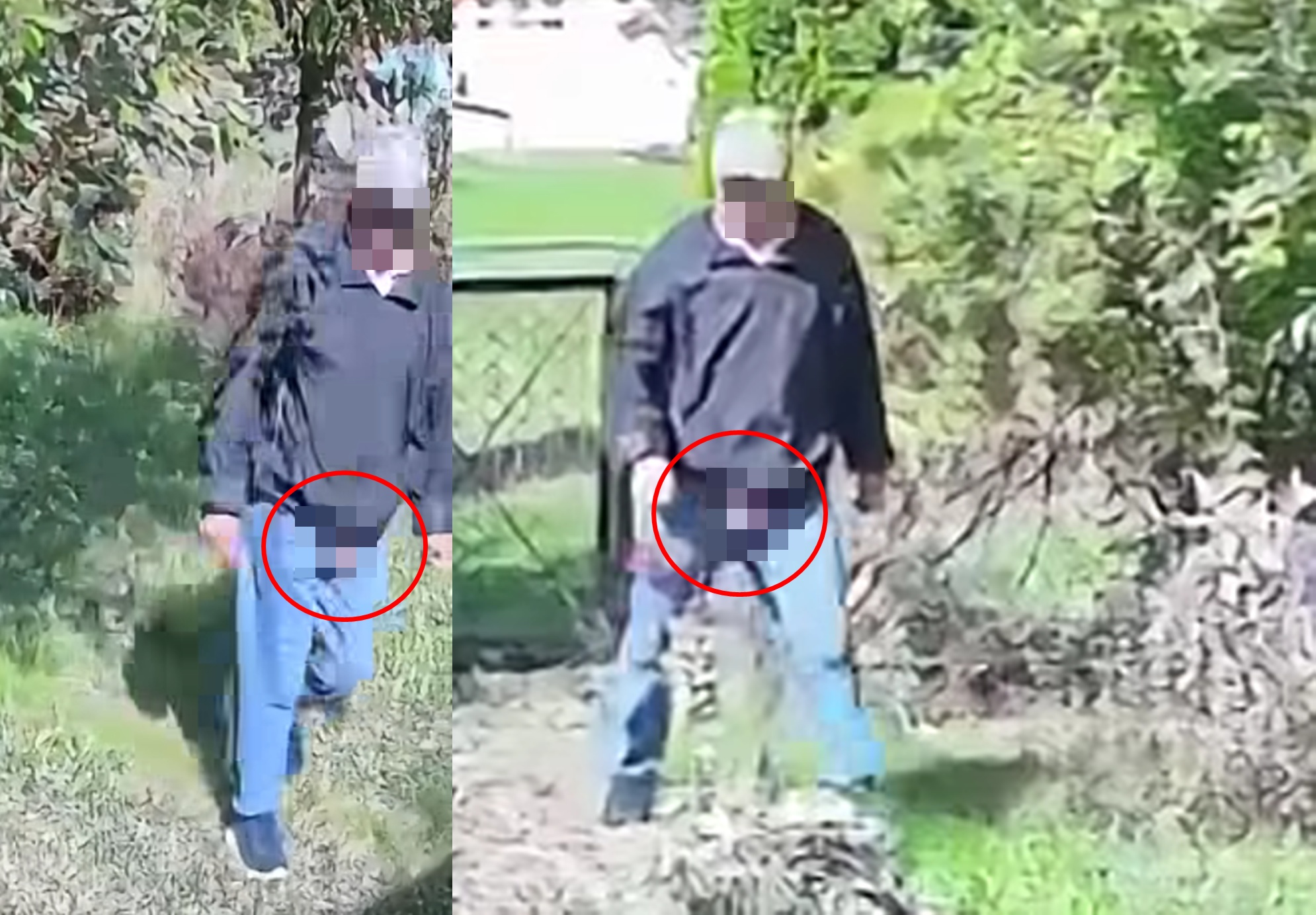 ekshibicjonista fistaszkiem na wierzchu